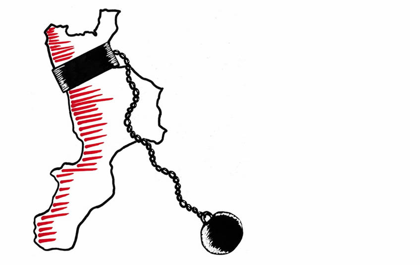 La ‘ndrangheta come alibi vignetta di Maurizio De Marco La ‘ndrangheta come alibi vignetta di Maurizio De Marco