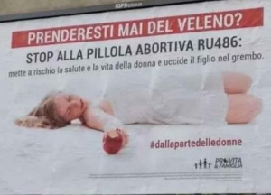 Manifesti shock contro aborto a Reggio Calabria