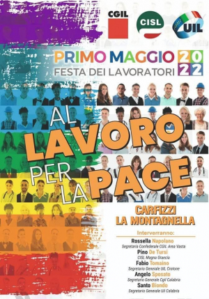 La CGIL Area vasta Catanzaro-Crotone-Vibo a Carfizzi per il Primo maggio: si torna in presenza a celebrare il lavoro e i lavoratori