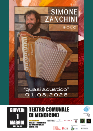 Sguardi a Sud: il 1&deg; maggio, Simone Zanchini in concerto al Teatro Comunale di Mendicino