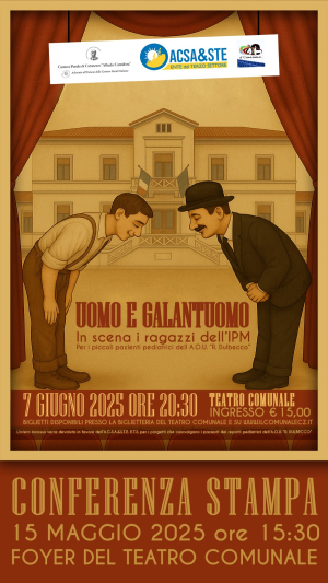 Il teatro incontra la solidariet&agrave;: al foyer del Teatro Comunale la presentazione dello spettacolo con i ragazzi dell'IPM in favore dei piccoli pazienti dell'AOU Dulbecco