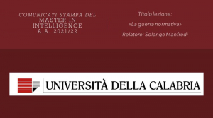 Intelligence, Solange Manfredi al Master dell'Universit&agrave; della Calabria