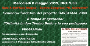 All&rsquo;Unical, seminario fondativo del progetto Barbiana 2040, per una Pedagogia degli Ultimi