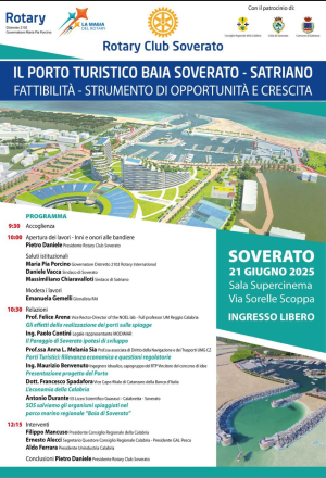 Un confronto sulla fattibilit&agrave; del porto turistico Baia Soverato-Satriano: domani il Rotary promuove un'occasione di dialogo e sviluppo