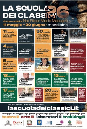 Mendicino si accende di cultura con ''La scuola dei classici 2026'': un festival tra teatro, paesaggio e innovazione narrativa