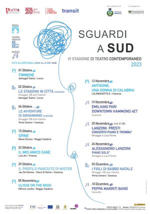 Sguardi a Sud: musica e teatro pronti a illuminare la sesta stagione