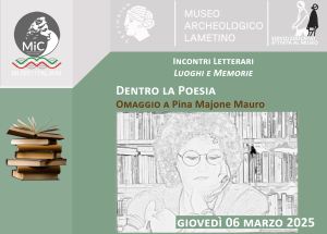 Gioved&igrave; 6 marzo al Museo Archeologico Lametino omaggio a Pina Majone Mauro
