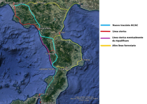 Linea Alta Velocit&agrave; Sa-Rc e velocizzazione jonica KR-TA