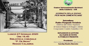 Il Cis organizza l&rsquo;incontro ''Per non dimenticare'' a Reggio Calabria