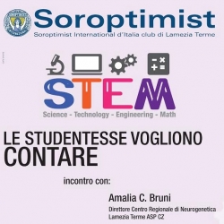 Il Soroptimist Club di Lamezia Terme promuove le giornate ''Stem, le studentesse vogliono contare''