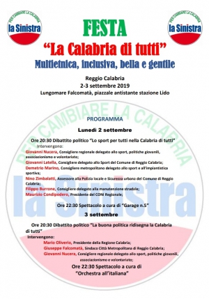 Festa ''La Calabria di tutti'': multietnica, inclusiva, bella e gentile