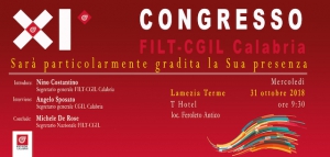 Il 31 ottobre congresso regionale della Filt-Cgil a Reggio Calabria