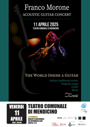 VII edizione Sguardi a Sud: Franco Morone in concerto al Teatro comunale di Mendicino