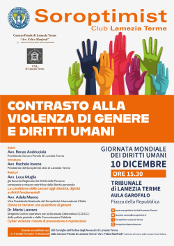Contrasto alla violenza di genere e diritti umani, incontro in Tribunale a Lamezia Terme