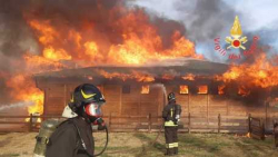 In fiamme due lidi balneari sulla costa catanzarese