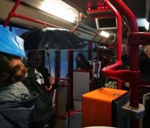 Codacons: ombrelli per ripararsi dalla pioggia all'interno dei bus, chiedere risarcimento