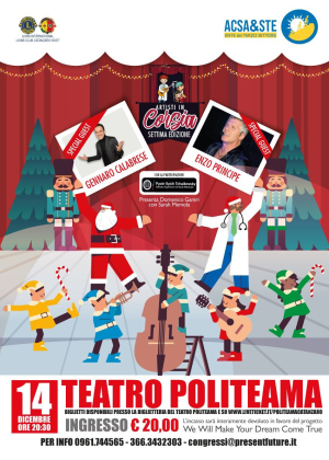 Il 14 dicembre al Politeama torna ''Artisti in corsia'': una serata di arte e solidariet&agrave; per i piccoli pazienti