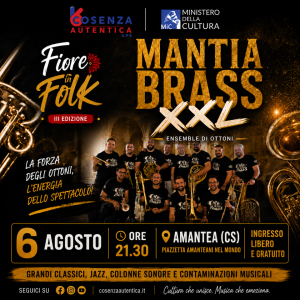 Fiore in Folk approda ad Amantea: Mantia Brass XXL protagonista del terzo appuntamento della rassegna