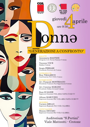 ''Donnә, generazioni a confronto'': se ne discute gioved&igrave; 4 aprile all'Auditorium ''Pertini'' in Viale Matteotti a Crotone